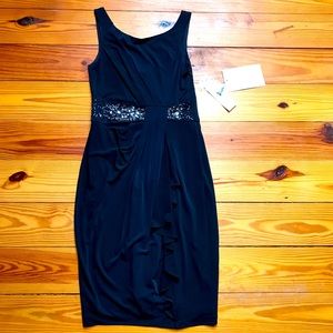 Maggy London Black Beaded Cocktail Dress, NWT, 4